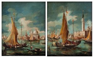 Paar Venedig-Ansichten - VERKAUFT